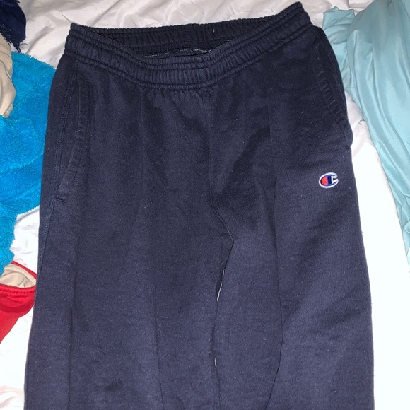 navy blue champion sweatpants